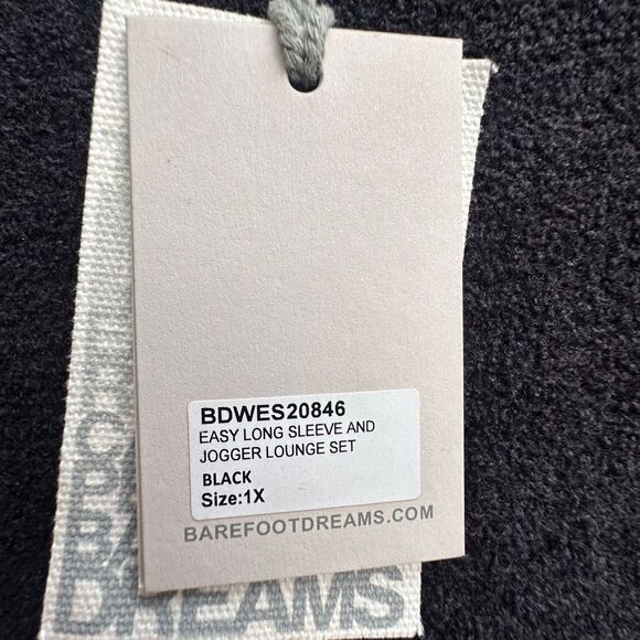 Barefoot Dreams Easy Long Sleeve Lounge Top Black Women’s 1X NWT - Picture 5 of 7